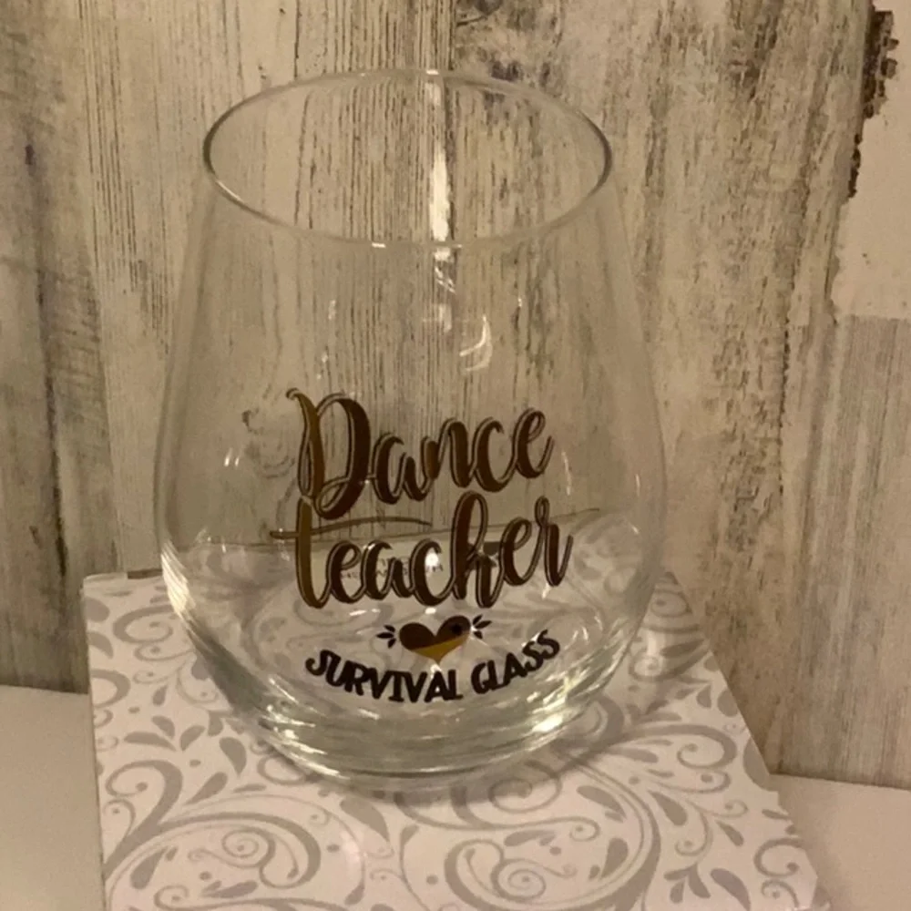 Dance Teacher Survival Wine Glass